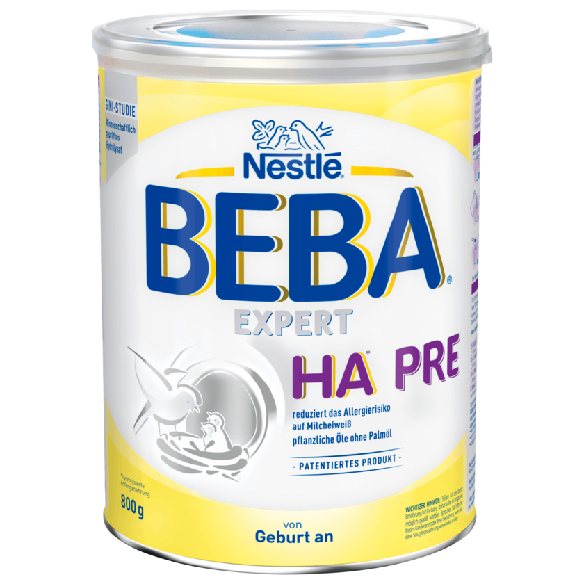 Nestlé BEBA Expert Ha Pre Hydrolysierte Anfangsnahrung von Geburt an 800g